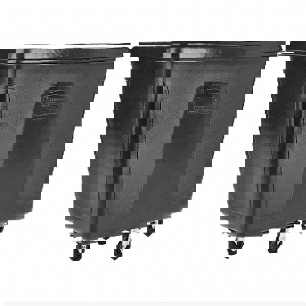 Cube Truck, 12 cu ft, 400 lb Capacity, Medium-Density Polyethylene/Metal Frame, Black